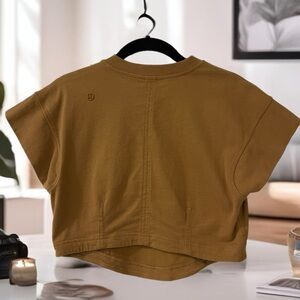 lululemon heavy weight cotton mock neck t-shirt